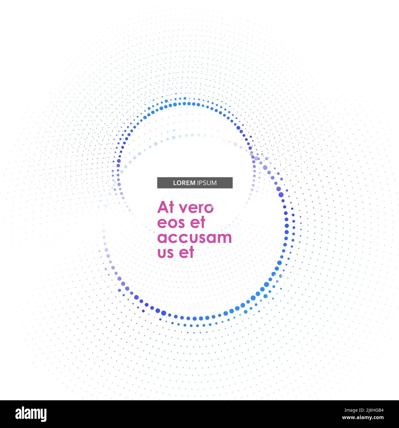 Color abstract halftone circle design element. Vector illustration Stock Vector
