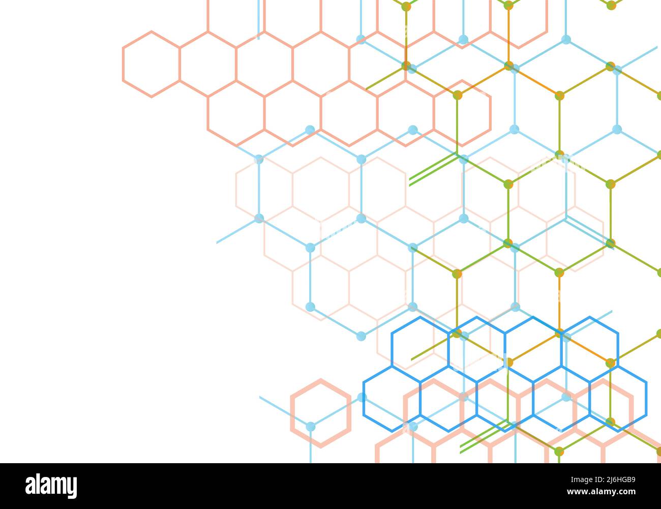 Abstract geometric background, Hexagon connection trend design Stock Vector