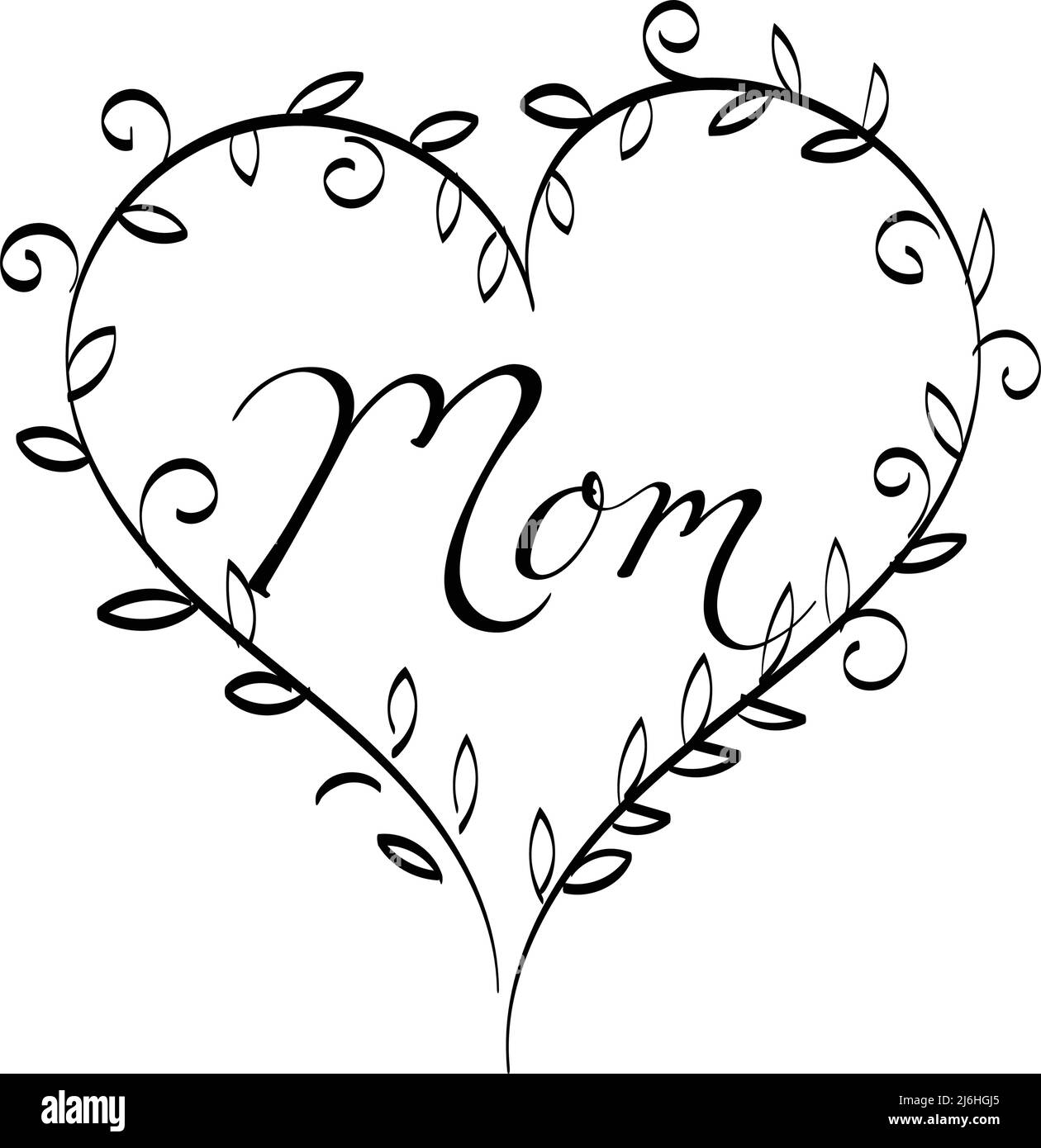 Happy Mothers Day Heart Sketch Colorful Feather Rose Peach Drawing Cartoon  Background | PSD Free Download - Pikbest