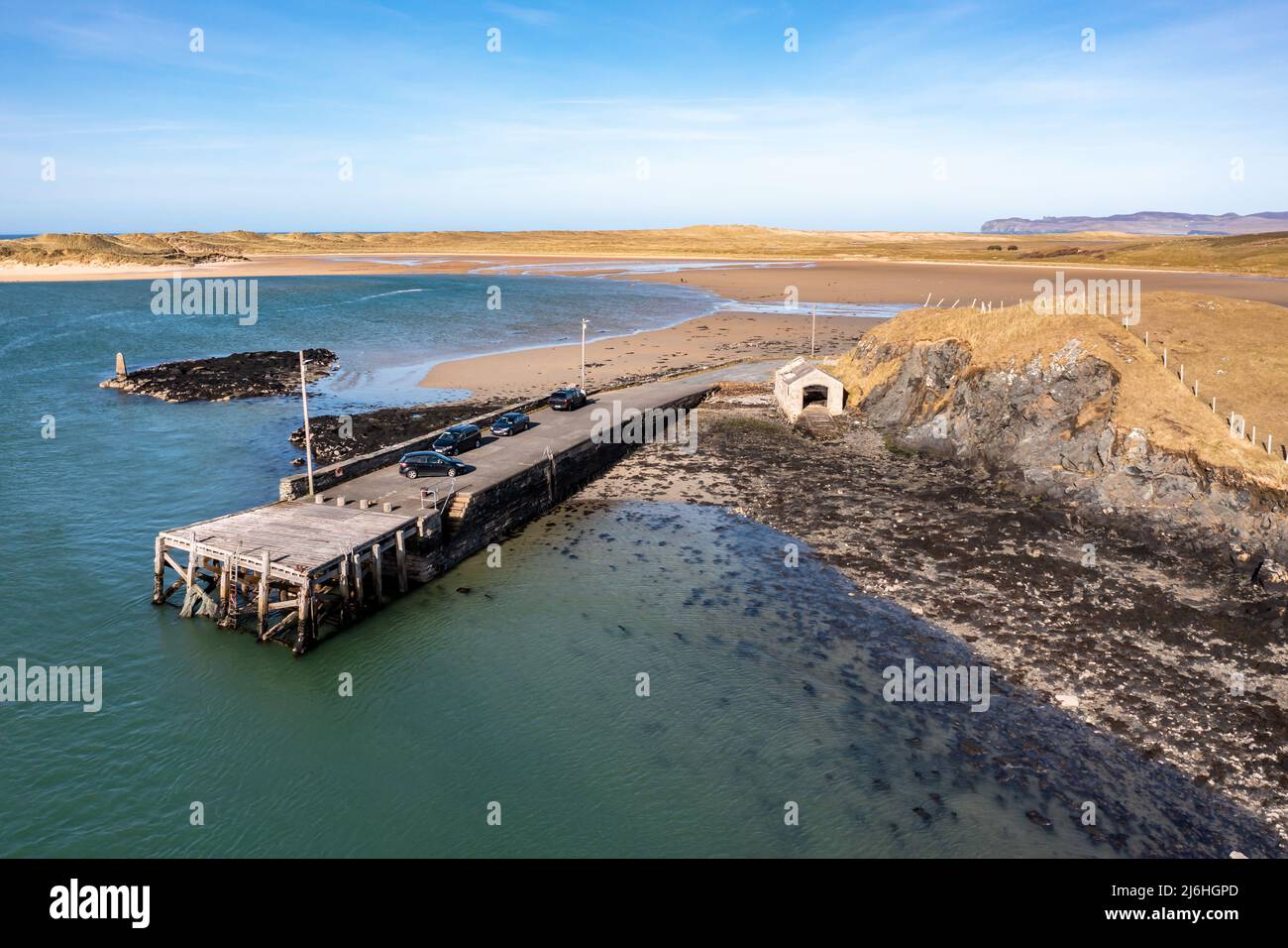 Aerial view of Ballyness Pier in County Donegal Ireland Stock Photo Alamy