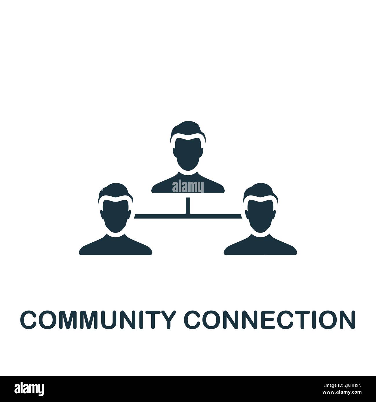 Community Connection icon. Monochrome simple Community icon for ...