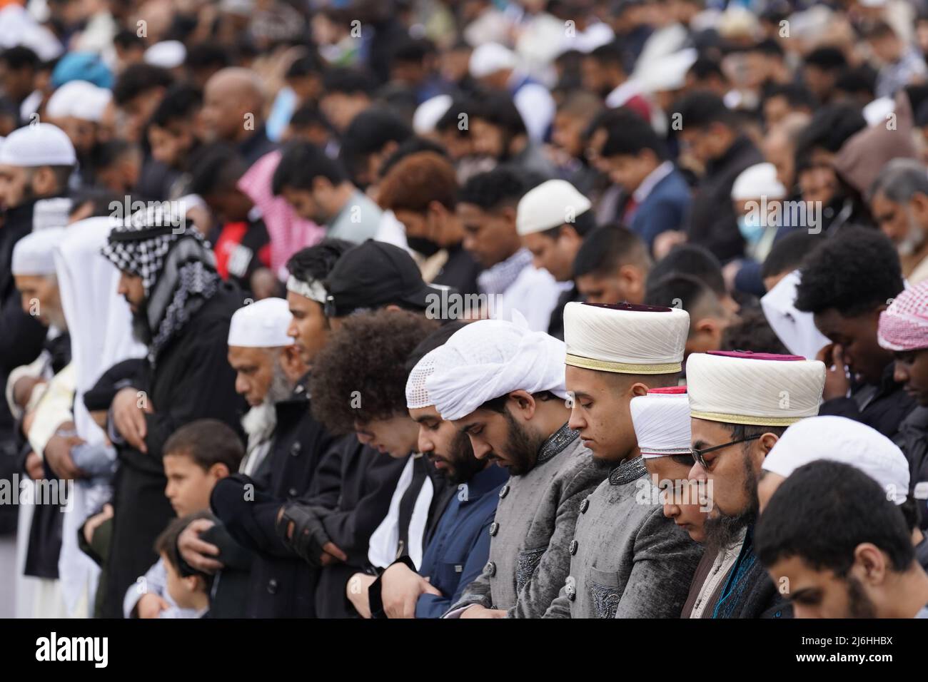 People take part in the Green Lane Masjid Eid at Small Heath Park in