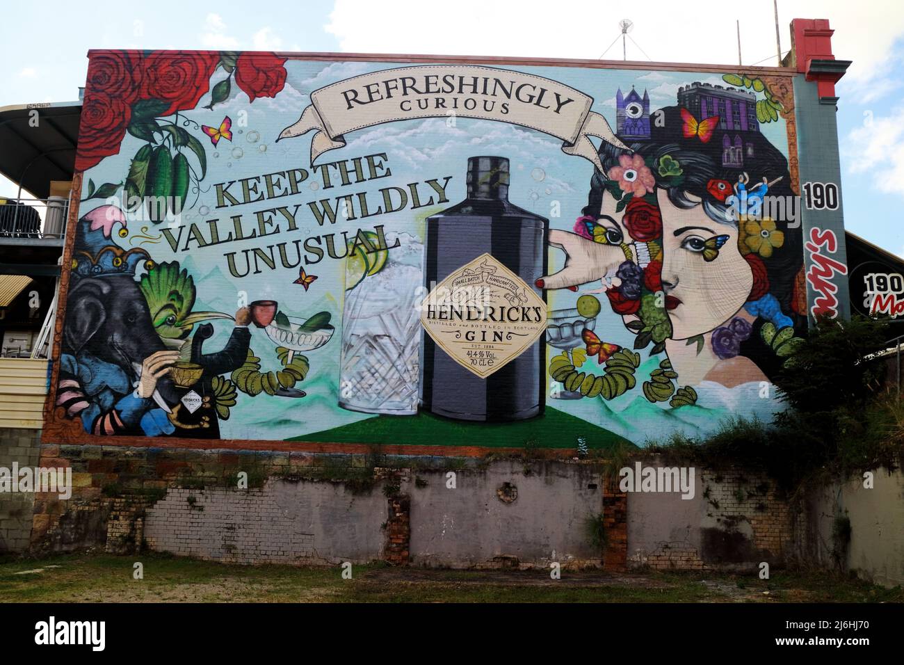 Hendrick's Gin Mural Advertisement In Fortitude Valley Brisbane