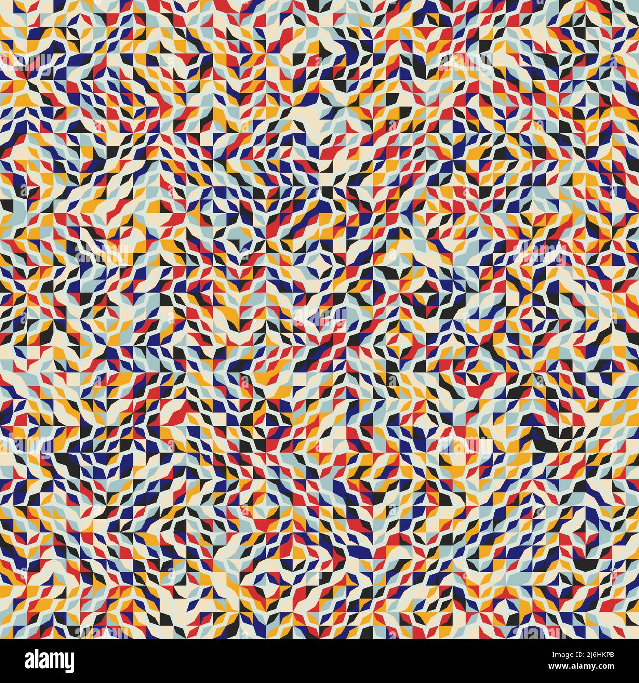 Modern mosaic pattern art made with abstract geometric shapes and ...