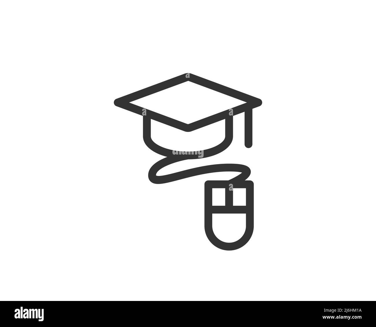 Education icon vector illustartion. College cap or graduate hat symbol.  Student degree black and white sign Stock Vector Image & Art - Alamy
