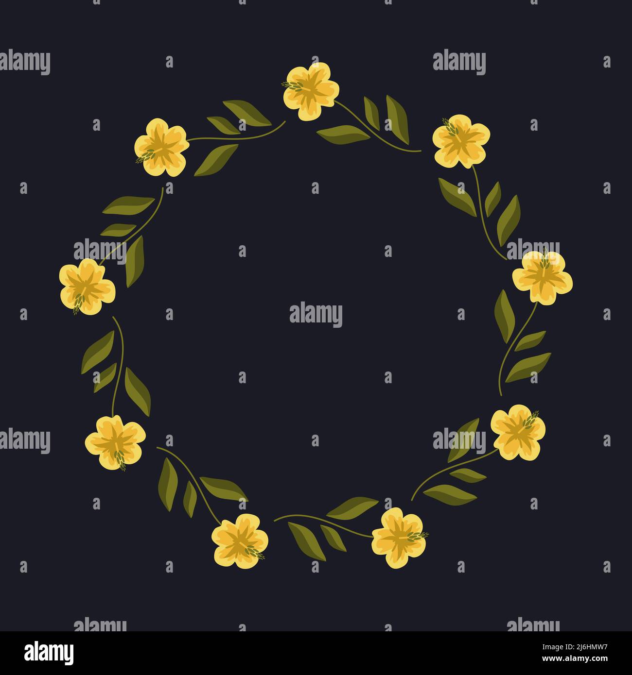 Simple vector floral decorative frame Stock Vector Image & Art - Alamy