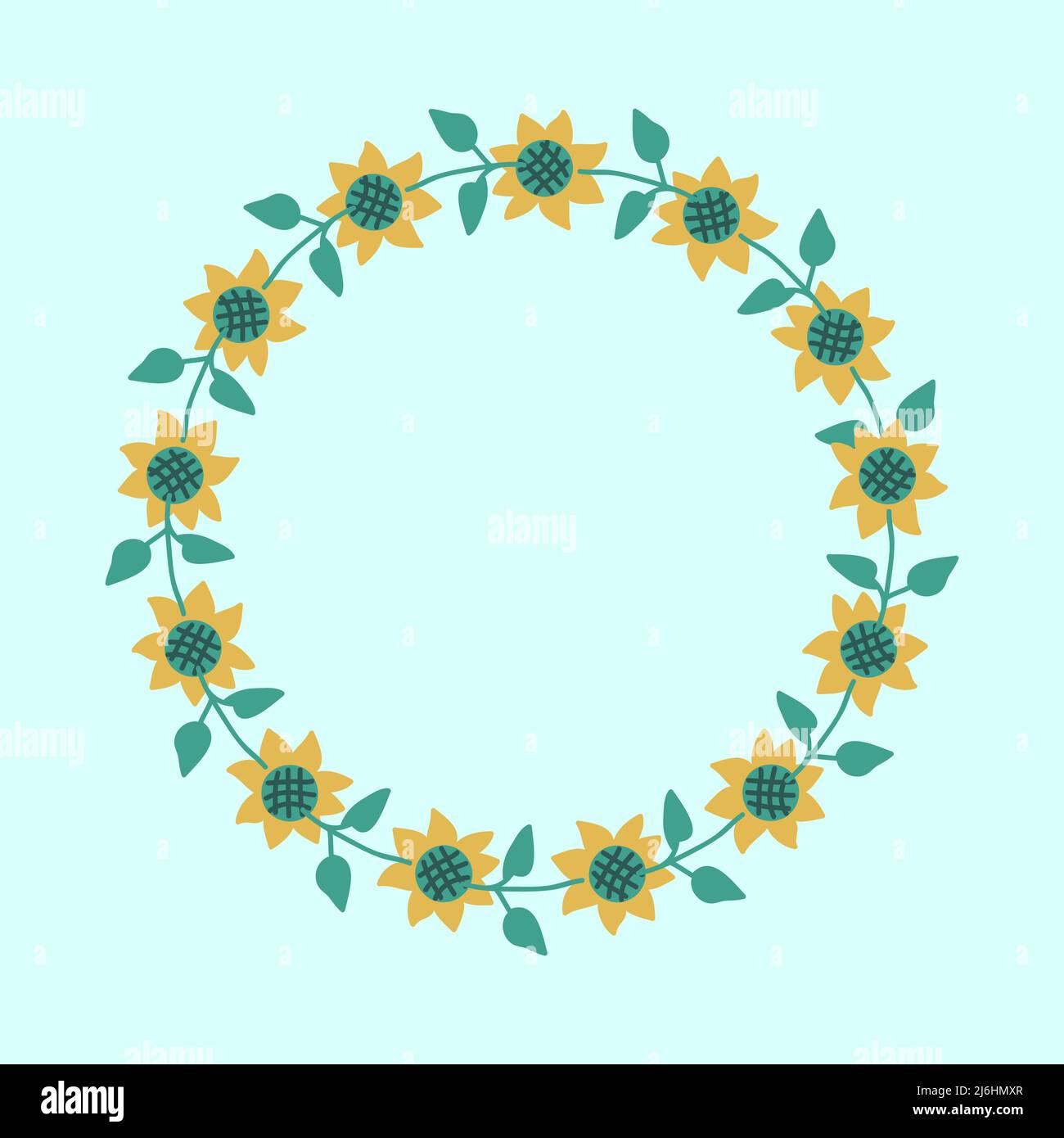 Simple vector floral decorative frame Stock Vector Image & Art - Alamy