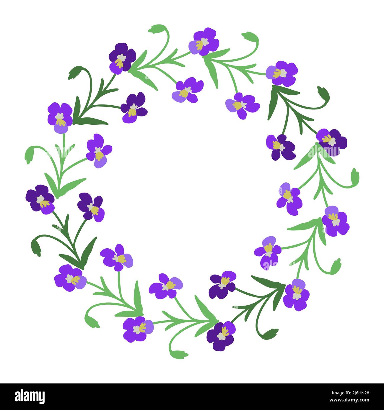 Simple vector floral decorative frame Stock Vector Image & Art - Alamy