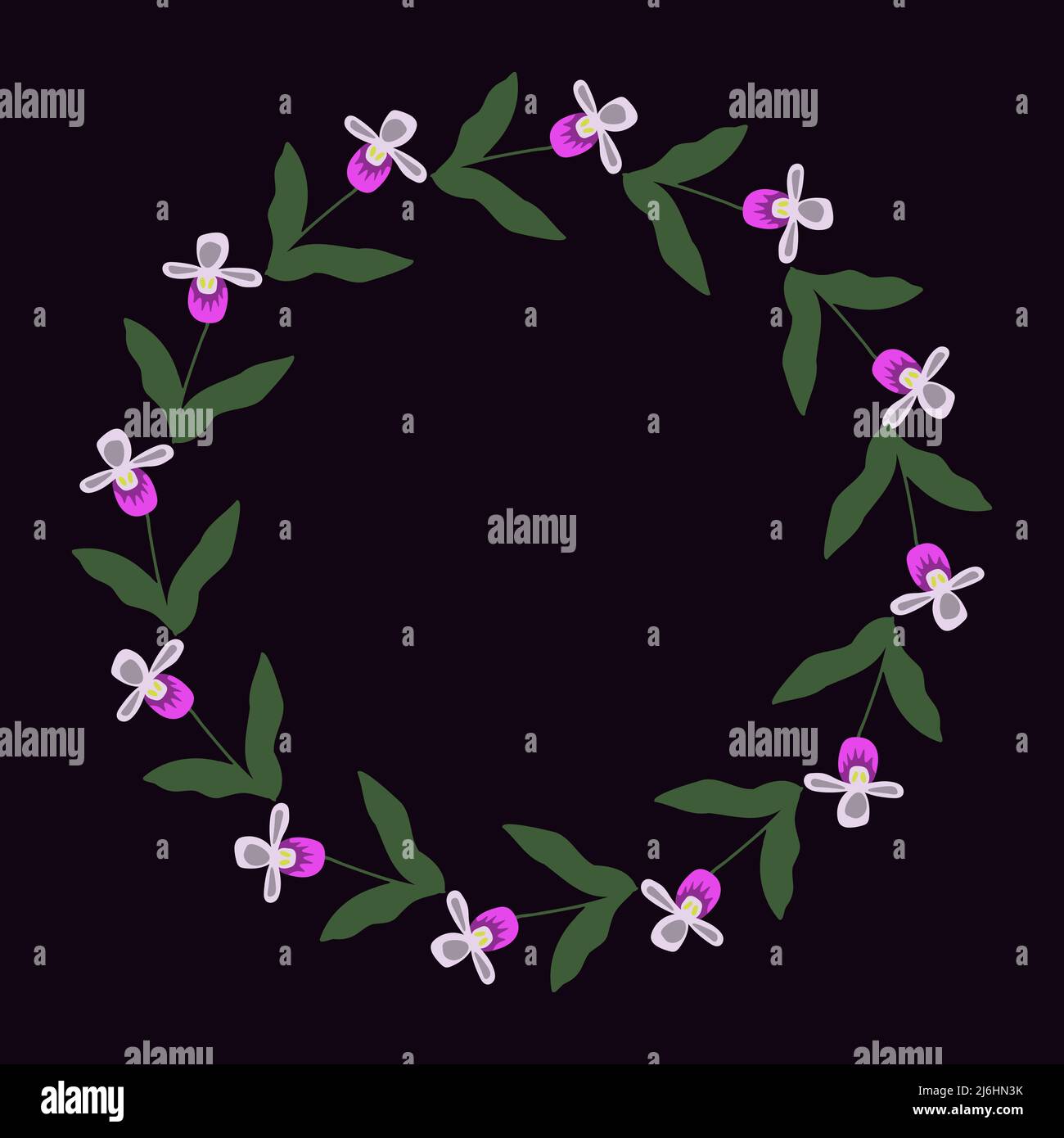 Decorative vector simple floral frame Stock Vector Image & Art - Alamy