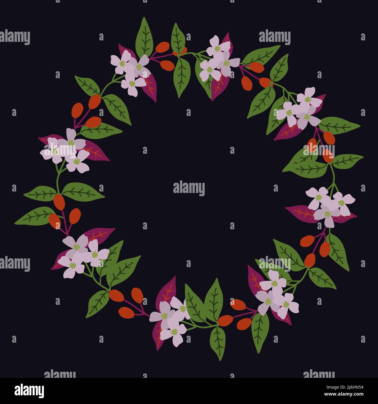 Decorative vector simple floral frame Stock Vector Image & Art - Alamy