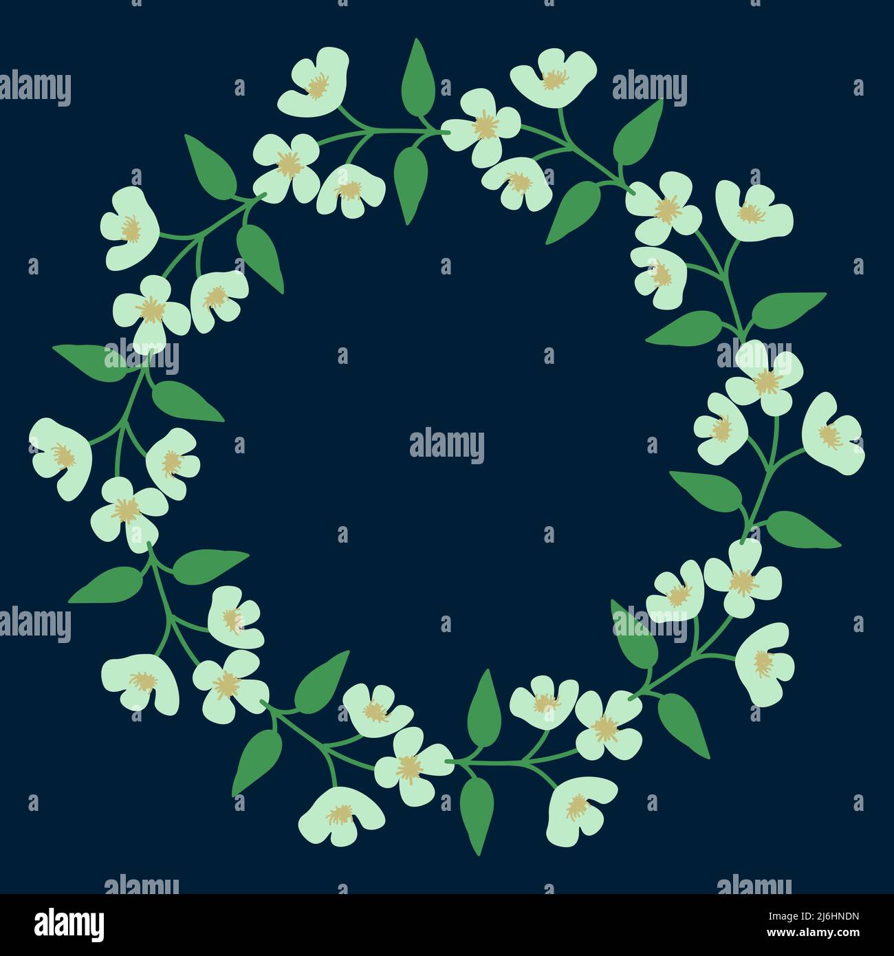 Simple vector floral decorative frame Stock Vector Image & Art - Alamy