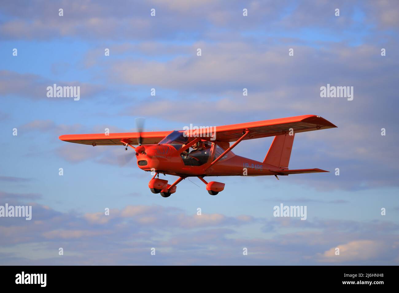 Private propeller plane Aeroprakt-32LL flies in the sky Stock Photo - Alamy