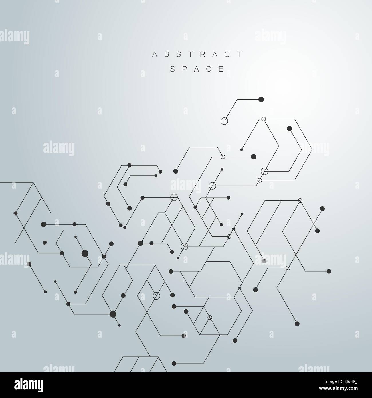 Vector banner design, white background with hexagon pattern Stock ...