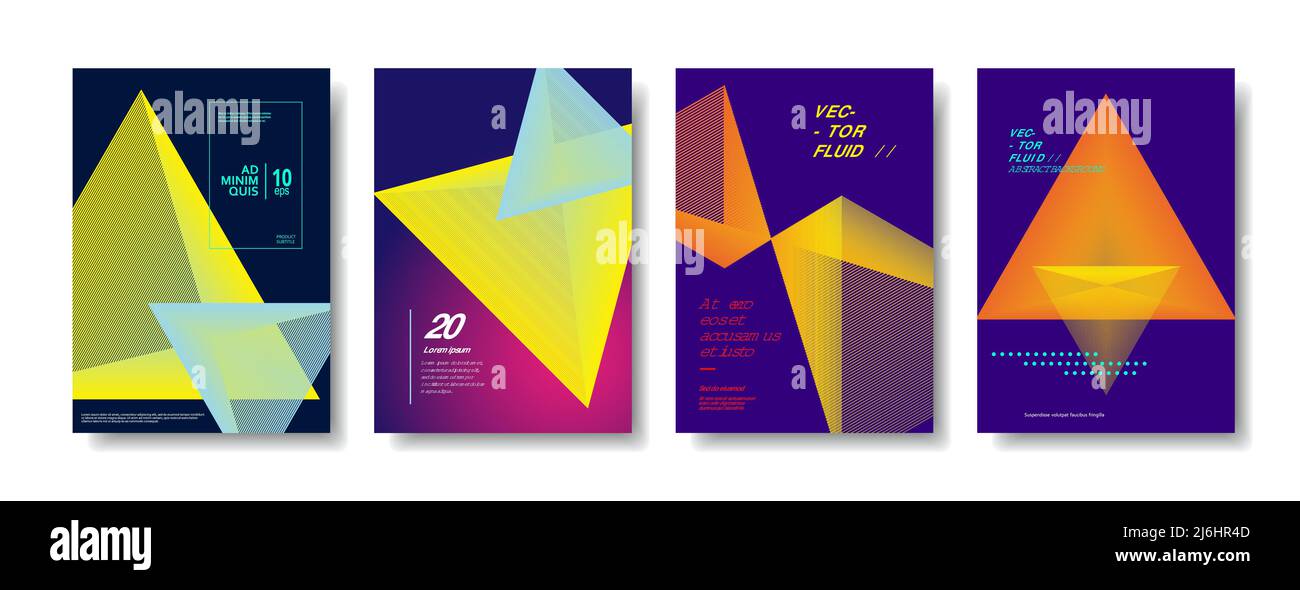 Minimal Vector covers design. Cool halftone gradients. Future poster template. Stock Vector