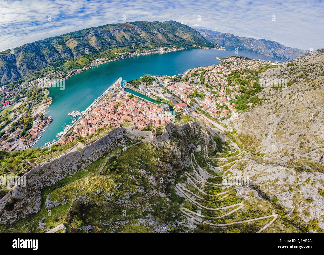 Montenegro Bay Of Kotor Gulf Of Kotor Boka Kotorska And Walled Old Montenegro Bay Of Kotor Gulf Of Kotor Boka Kotorska And Walled Old