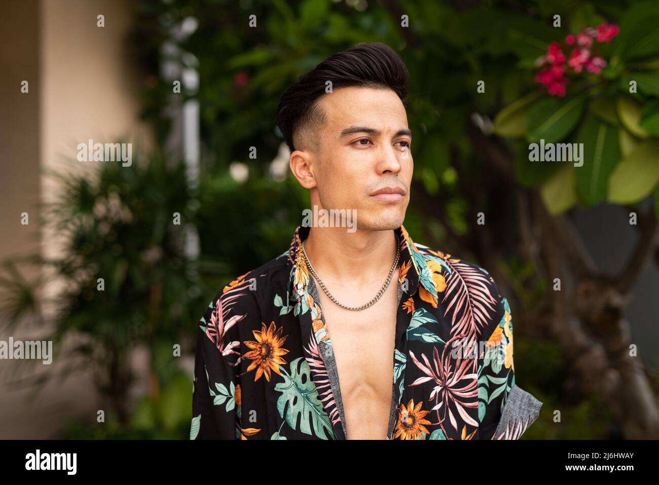 Portrait of handsome young cool stylish man Stock Photo