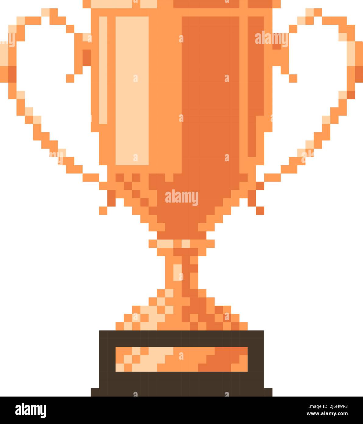 Pixel art bronze cup award trophy icon Stock Vector Image & Art - Alamy