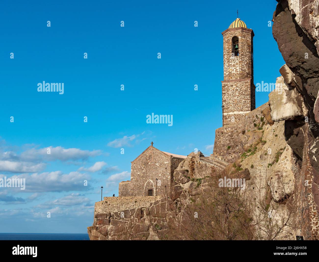 Castelsardo Cathedral, Sardinia, Italy Stock Photo