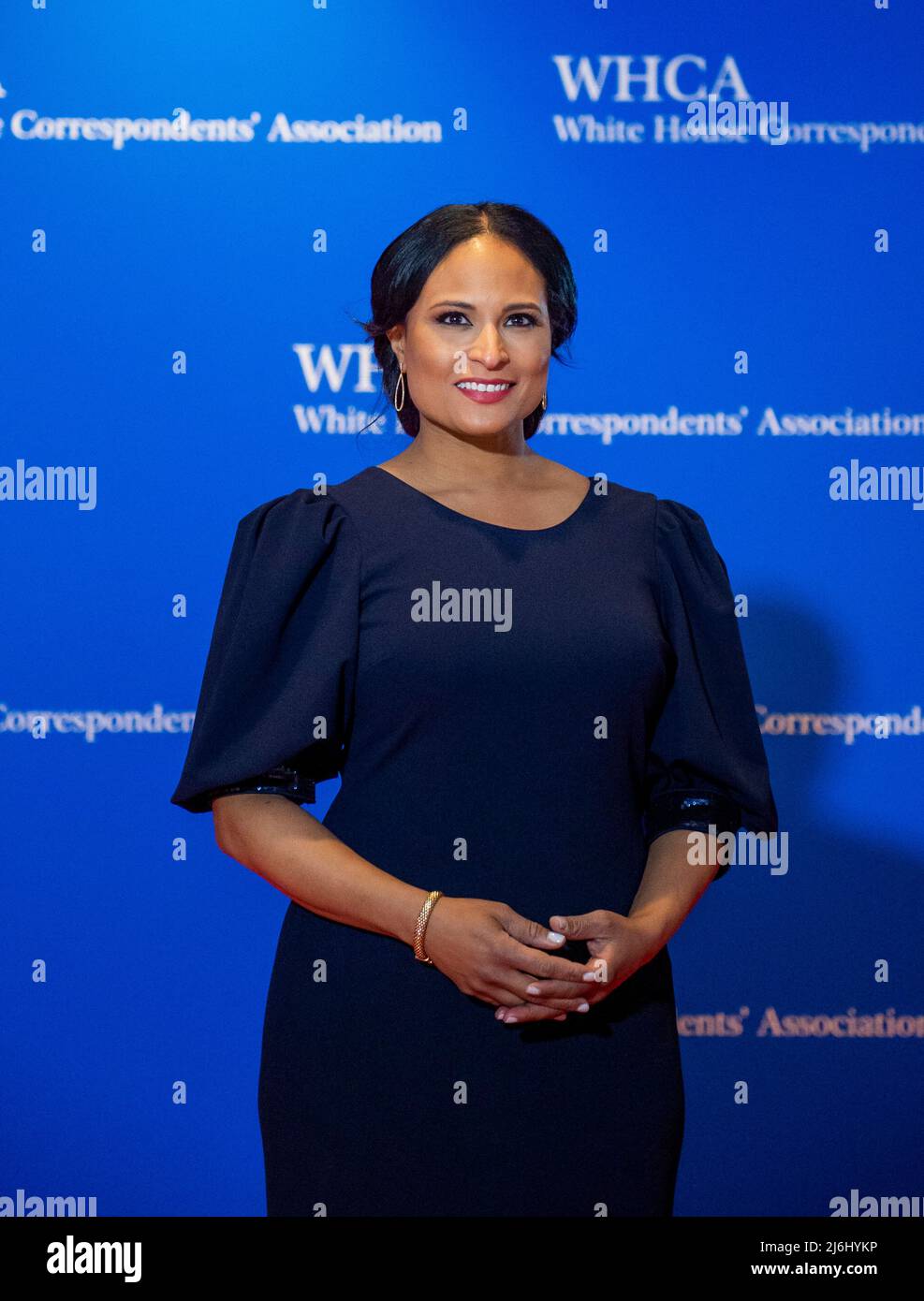 Kristen Welker arrives for the 2022 White House Correspondents Association Annual Dinner at the Washington Hilton Hotel on Saturday, April 30, 2022. This is the first time since 2019 that the WHCA has held its annual dinner due to the COVID-19 pandemic. Credit: Rod Lamkey / CNP Stock Photo