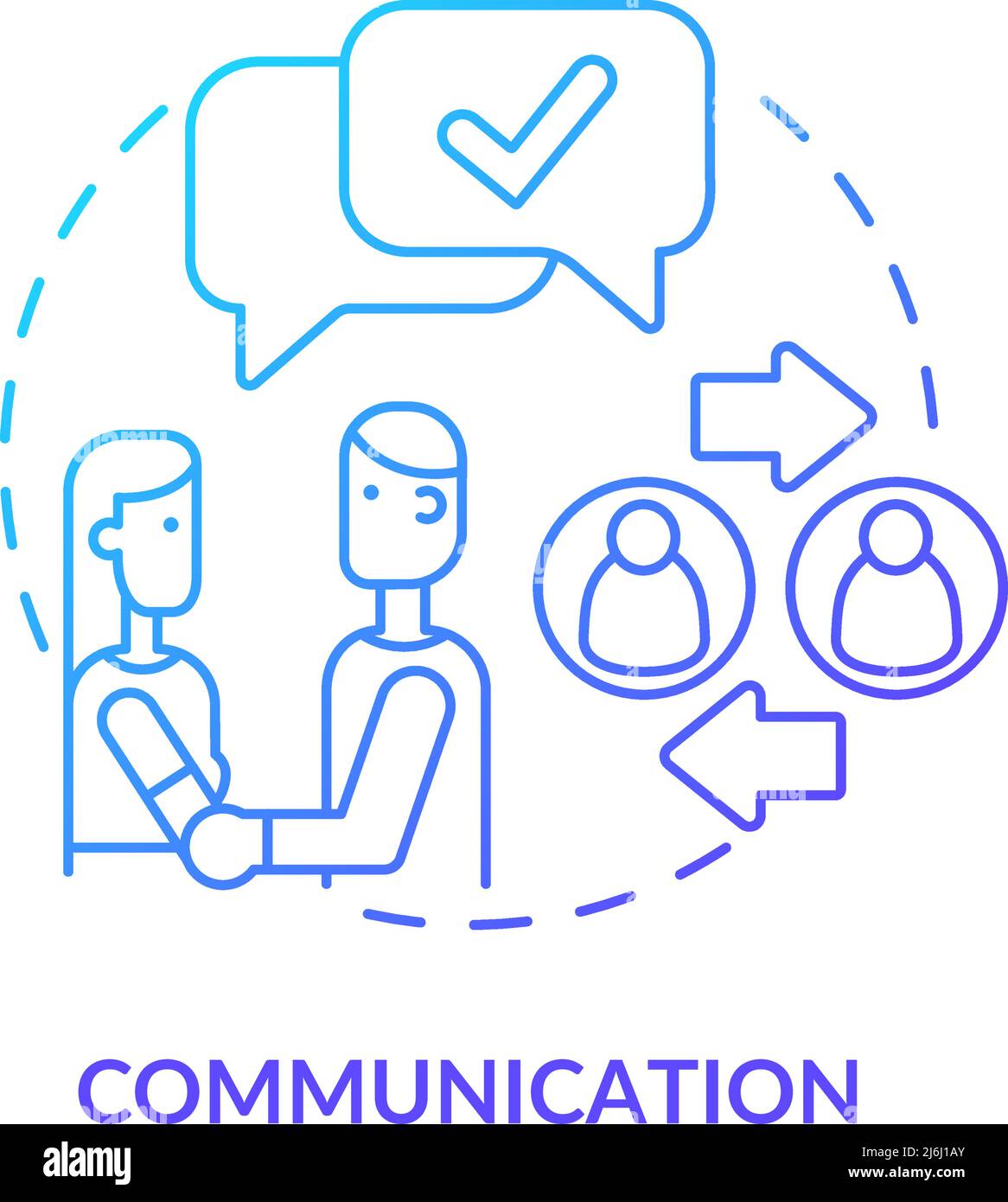 Communication blue gradient concept icon Stock Vector Image & Art - Alamy