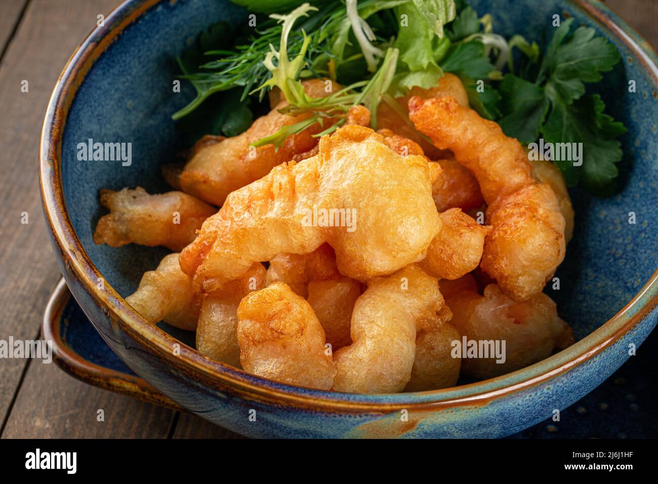 Deep fried buttered crispy shrimp appetizer Stock Photo Alamy