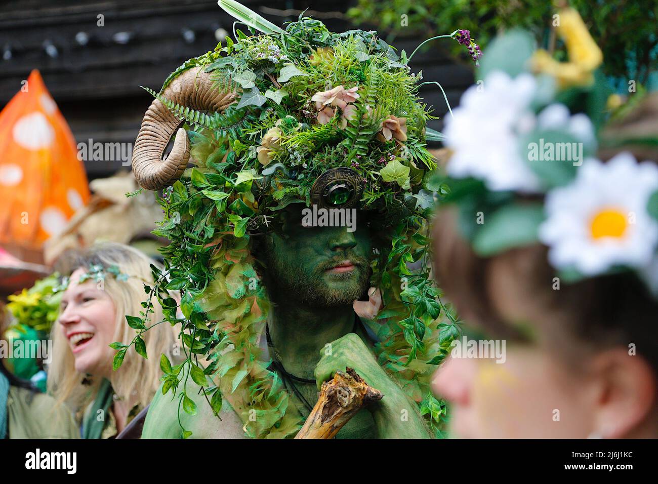 Hastings, East Sussex, UK. 02 May, 2022. Jack in the Green is an annual event that takes place in the seaside town of Hastings. A four day event that attracts thousands of people from all over the UK and beyond. Photo Credit: Paul Lawrenson/Alamy Live News Stock Photo