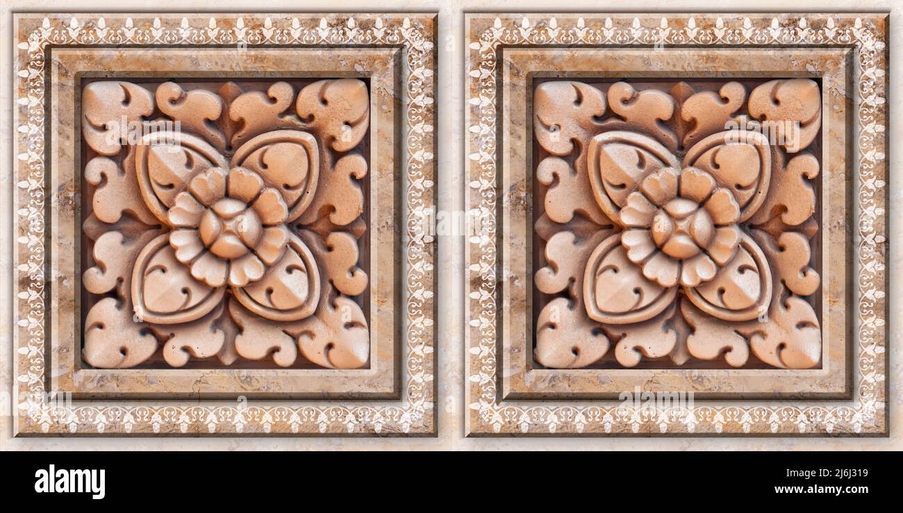 Carving wall Decor, Digital Wall Tile Design, Wall tiles Decor on