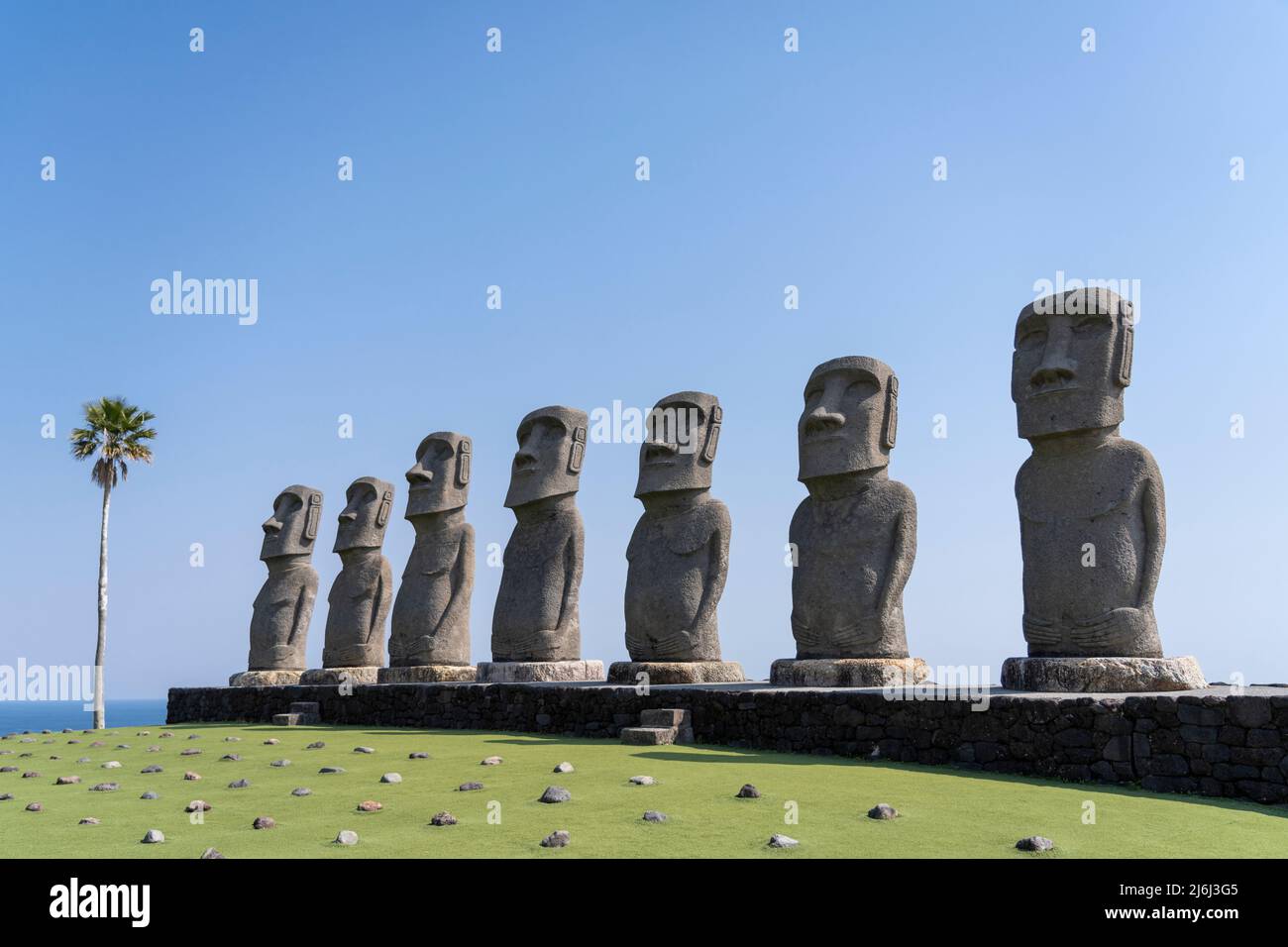 Easter Island Moai Statue Replicas at Sun Messe Nichinan, Miyazaki