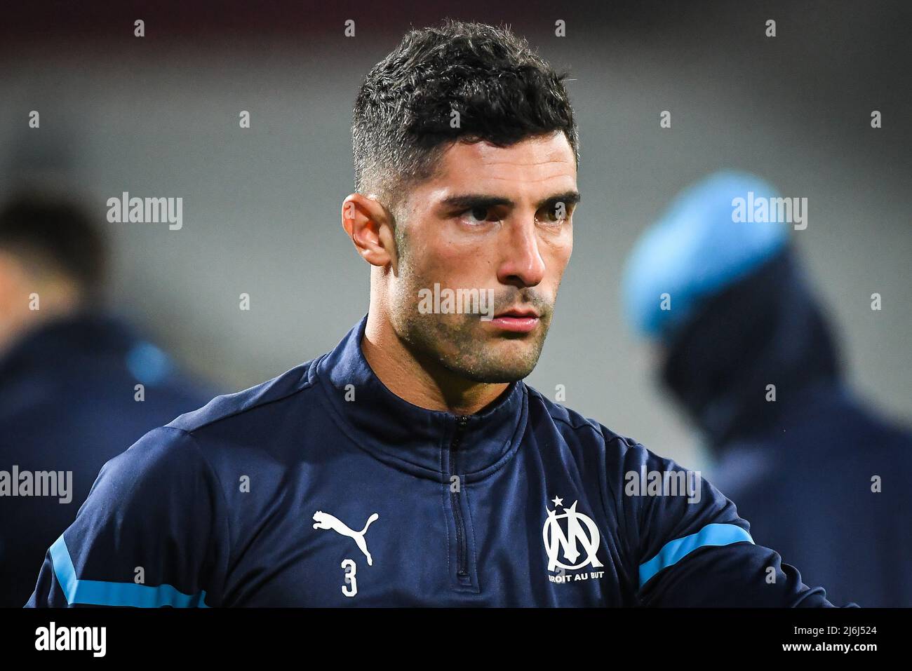 Alvaro GONZALEZ of Marseille during the French championship Ligue 1 football match between RC Lens and Olympique de Marseille on January 22, 2022 at Bollaert-Delelis stadium in Lens, France - Photo Matthieu Mirville / DPPI Stock Photo