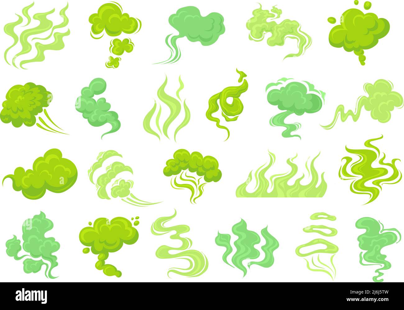 Smelly smoke. Pu stink clouds, old nasty odor green fumes poison gas ...