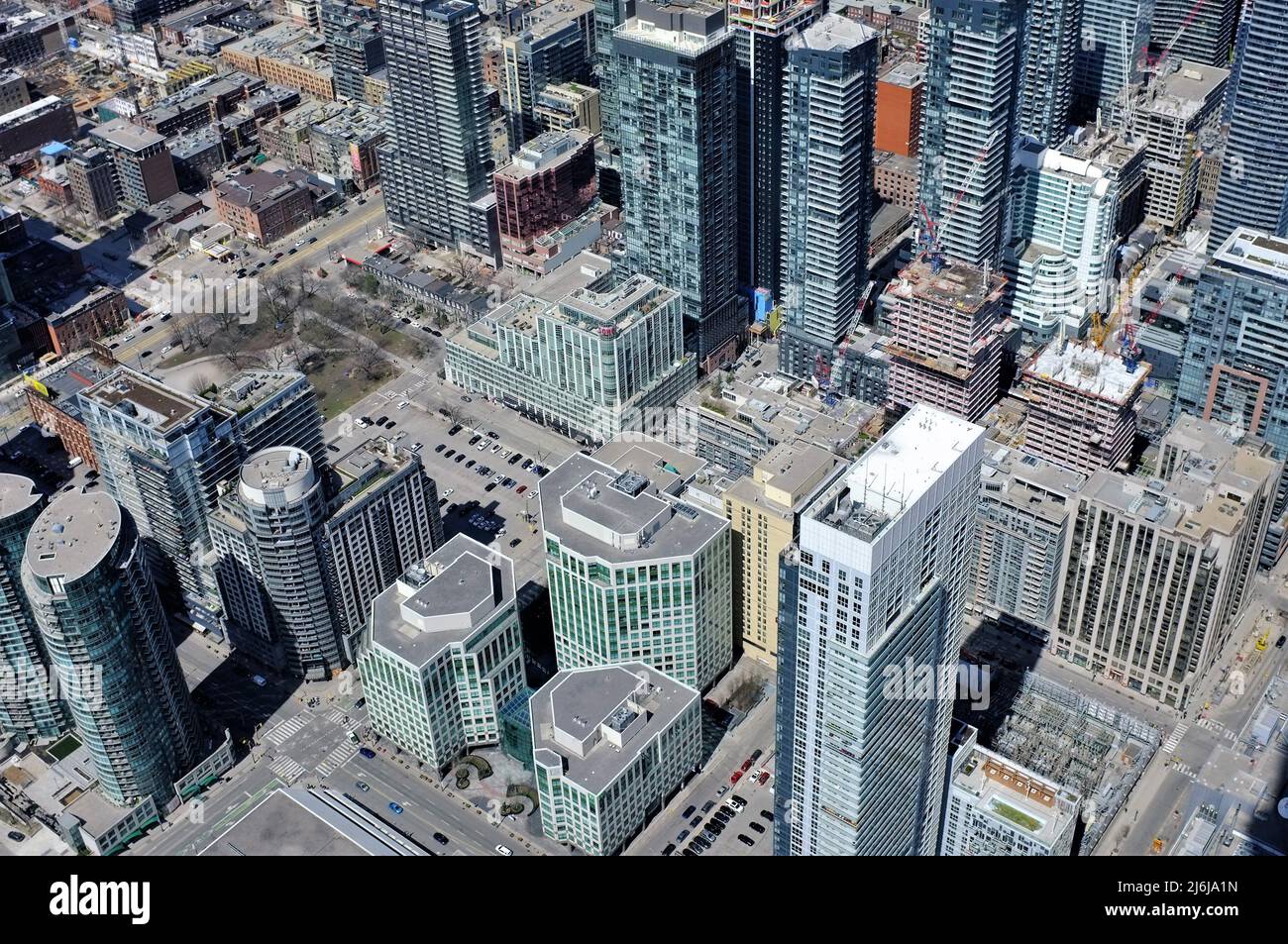 View of the city of Toronto from the CN Tower Stock Photo