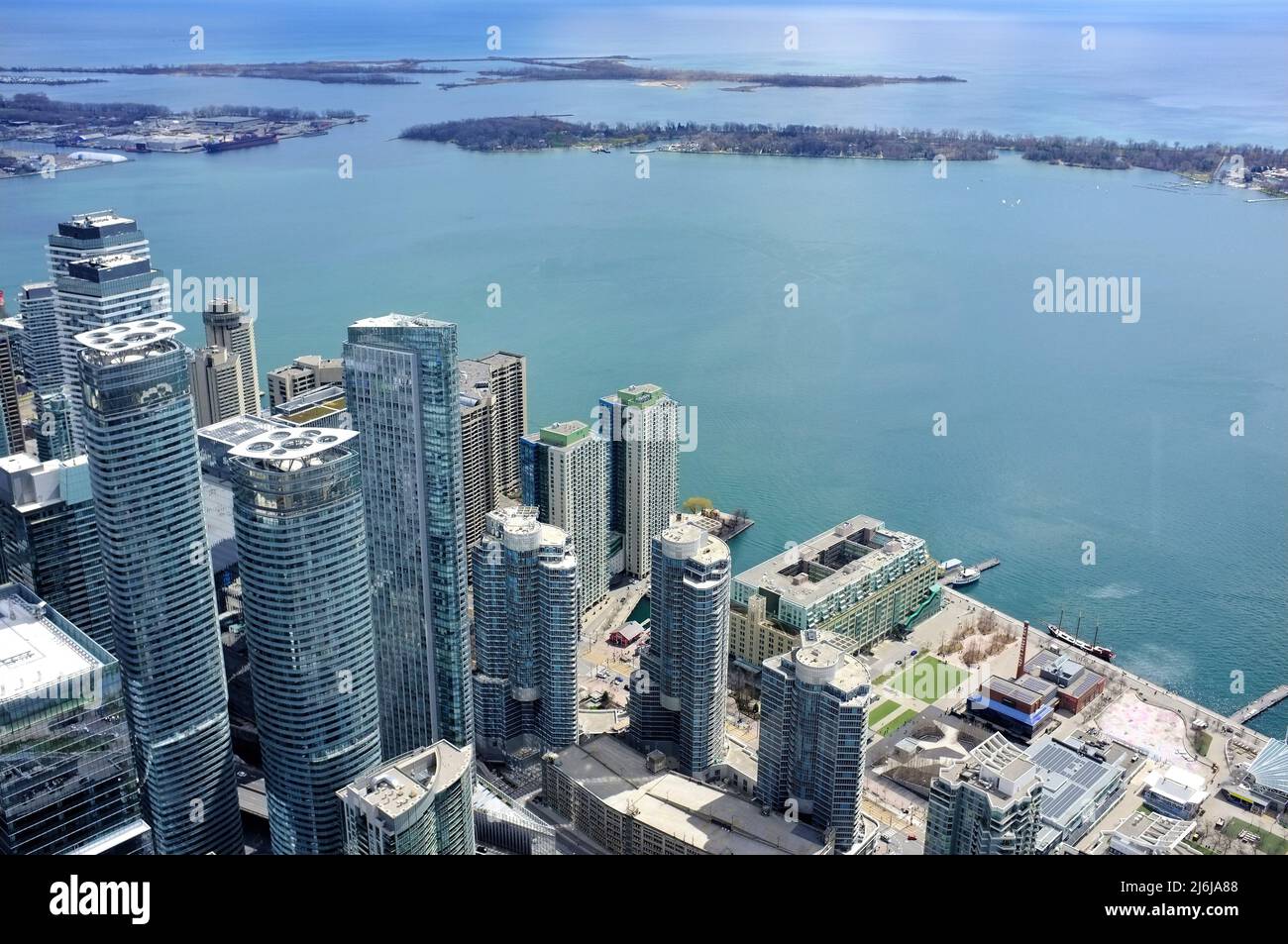 Buildings in Downtown Toronto as seen from the CN Tower Stock Photo