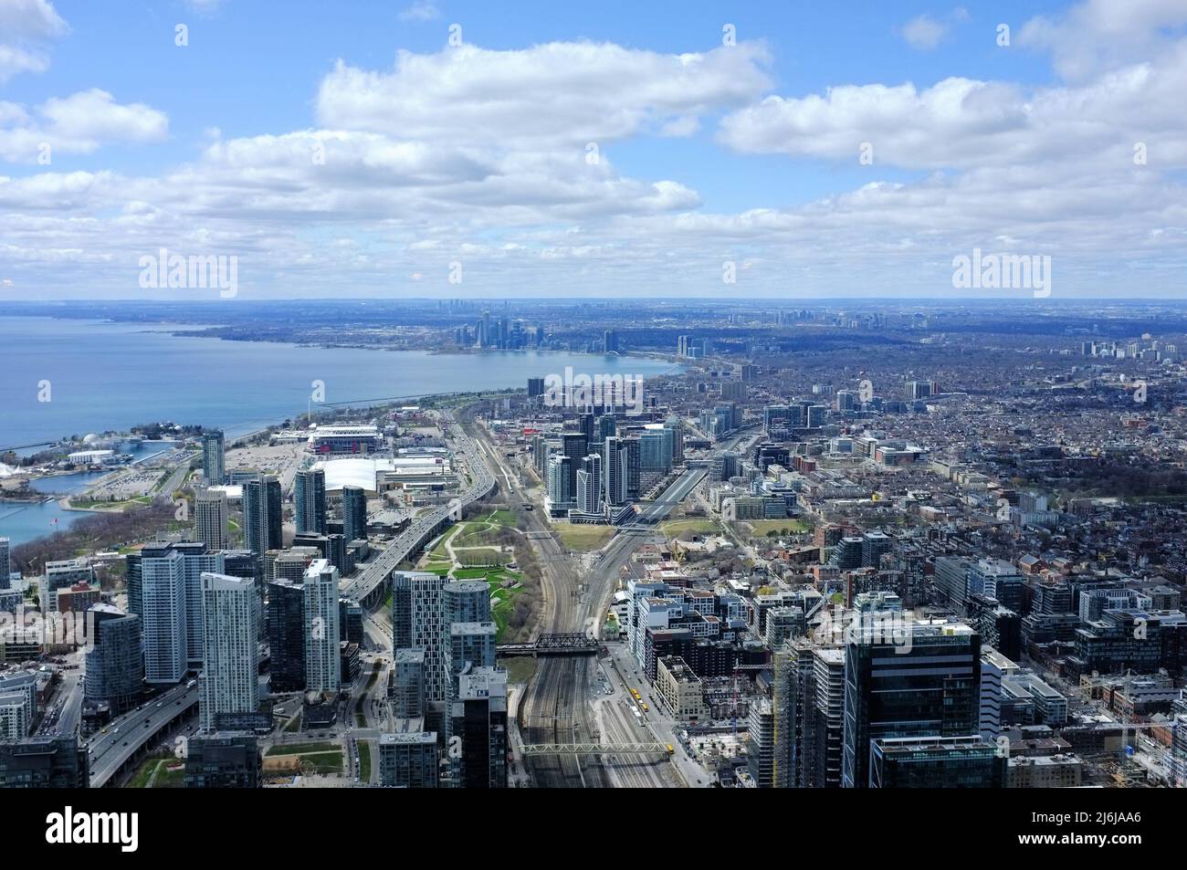 View of Downtown Toronto from the CN Tower Stock Photo