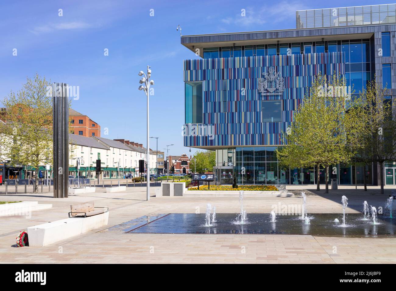 Doncaster Council offices Sir Nigel Gresley Square Civic and Cultural Quarter Waterdale Doncaster South Yorkshire England  UK GB Europe Stock Photo