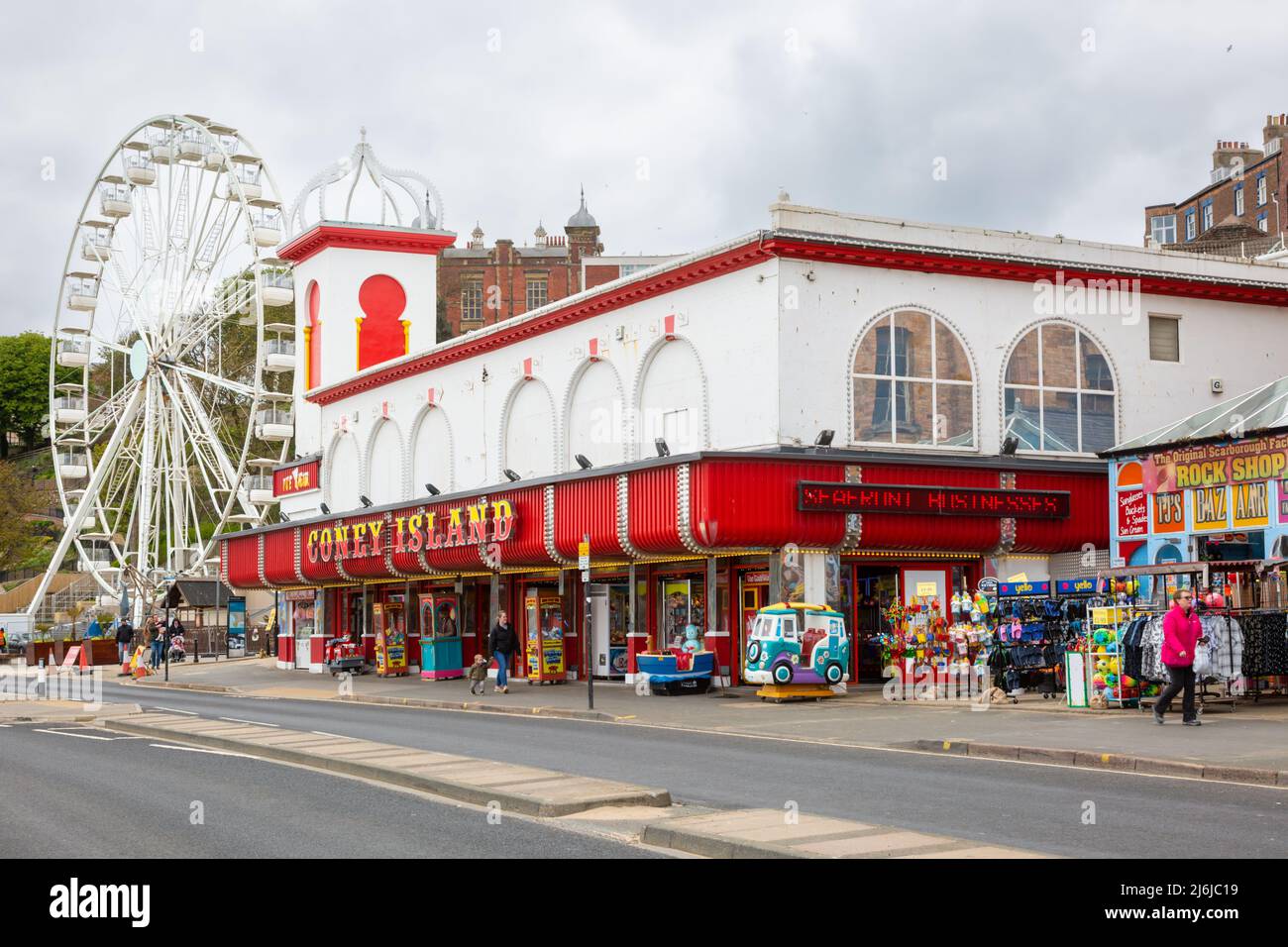 Coney Island amusement arcade, and ferris wheel, Scarborough, Yorkshire