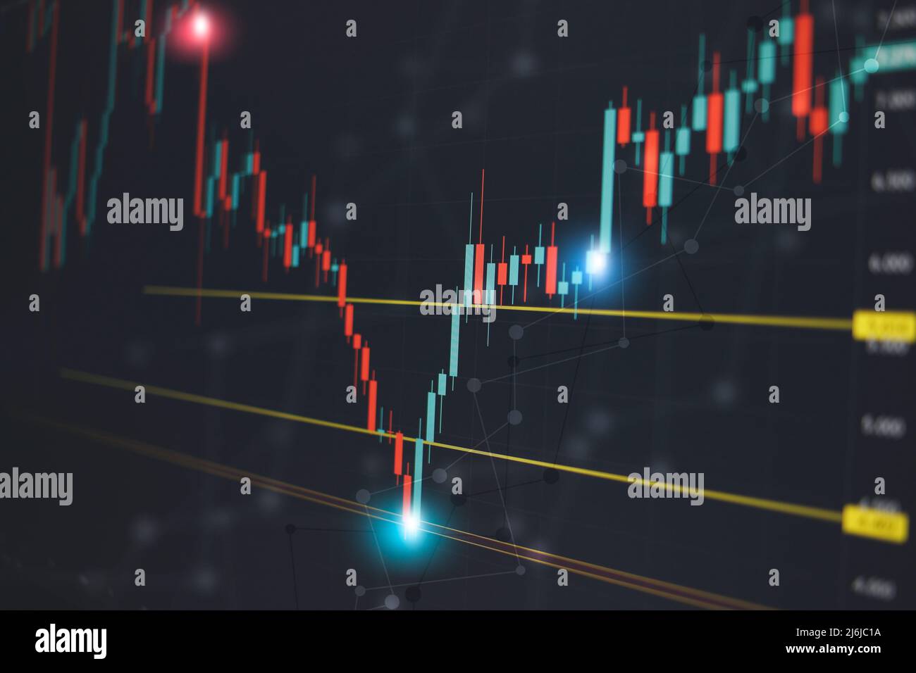 Demand And Supply Zone On Finance Chart Business Stock Market Trading