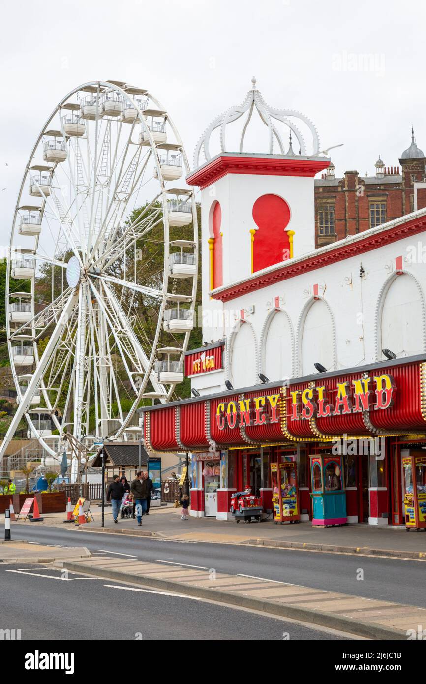 Coney Island amusement arcade, and ferris wheel, Scarborough, Yorkshire