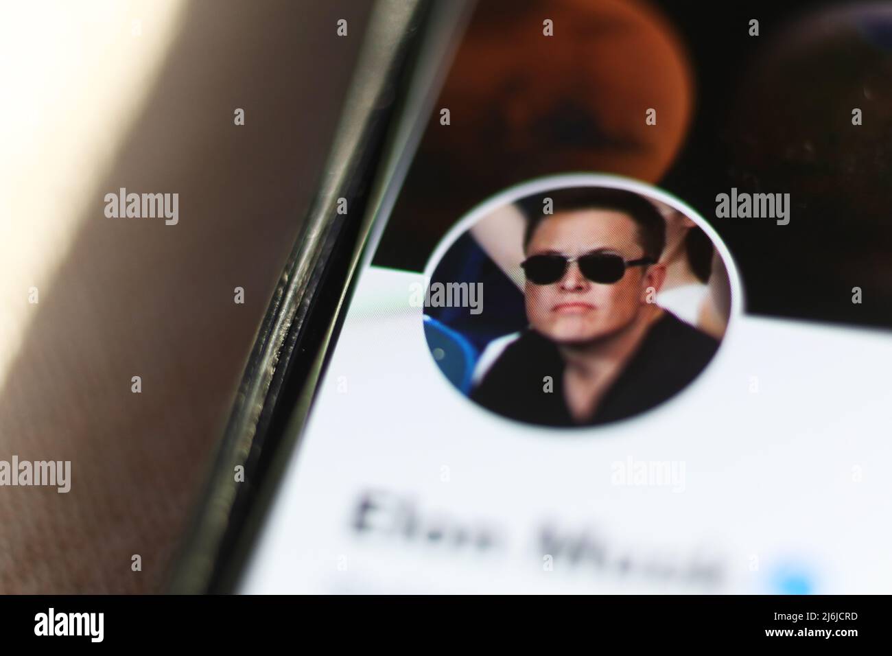 Different mobile applications in a mobile phone. Here Twitter with new