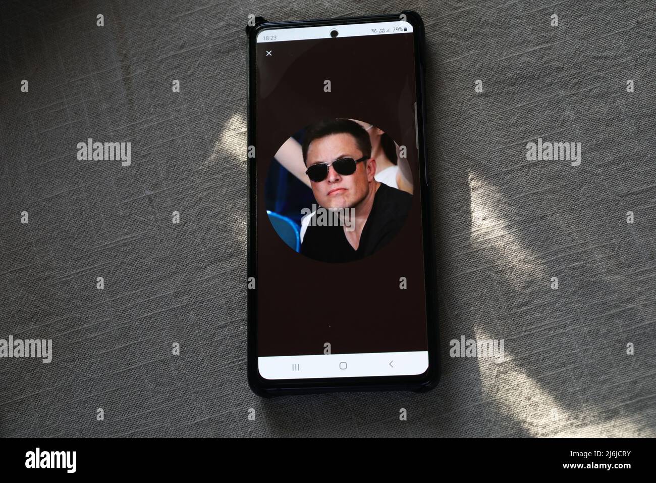 Different mobile applications in a mobile phone. Here Twitter with new