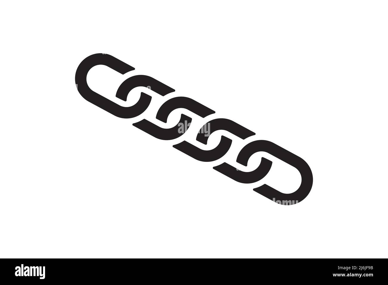 Chain link icon. Connection sign vector illustration. Linked interface ...