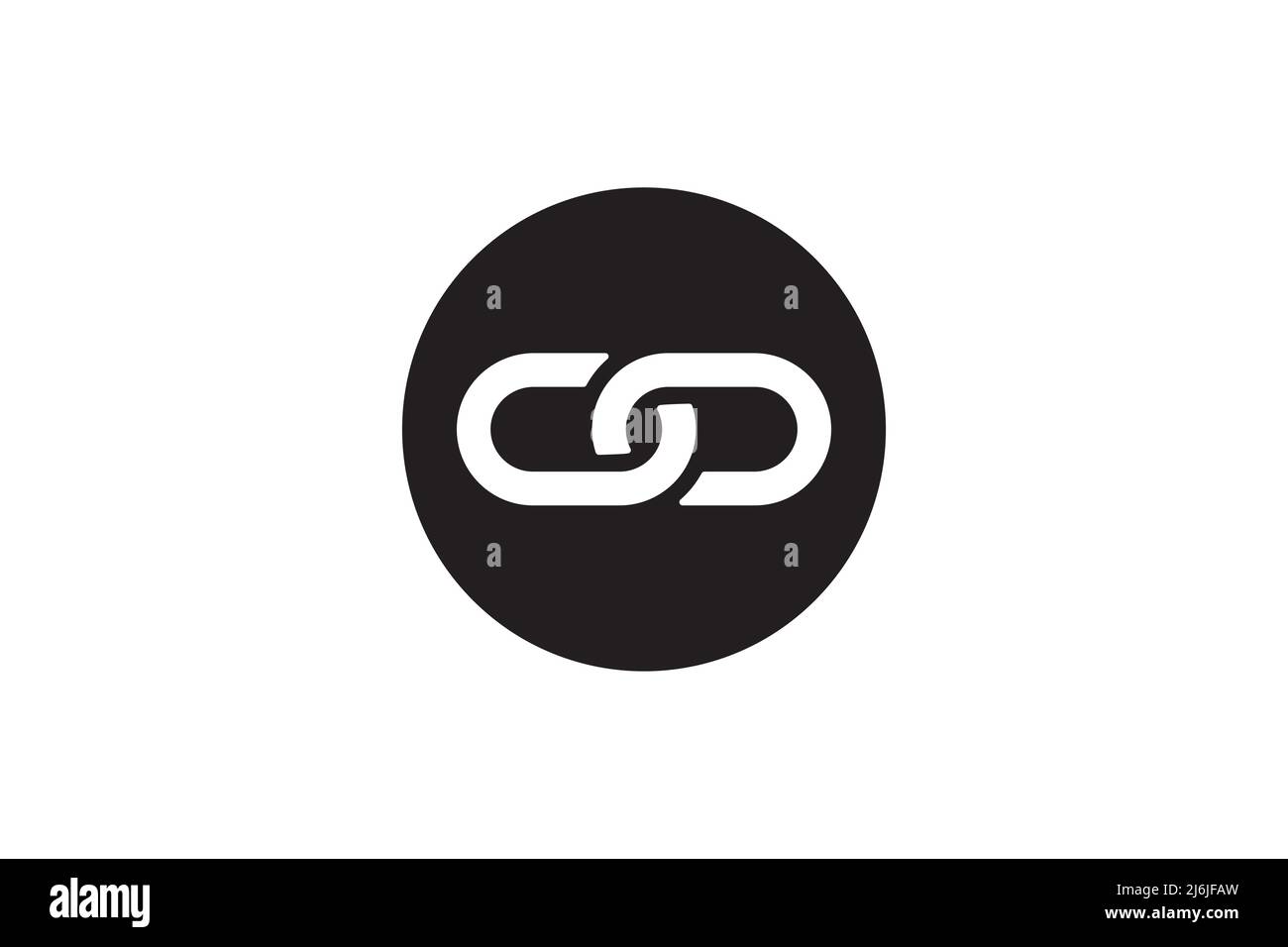 Chain link icon. Connection sign vector illustration. Linked interface ...