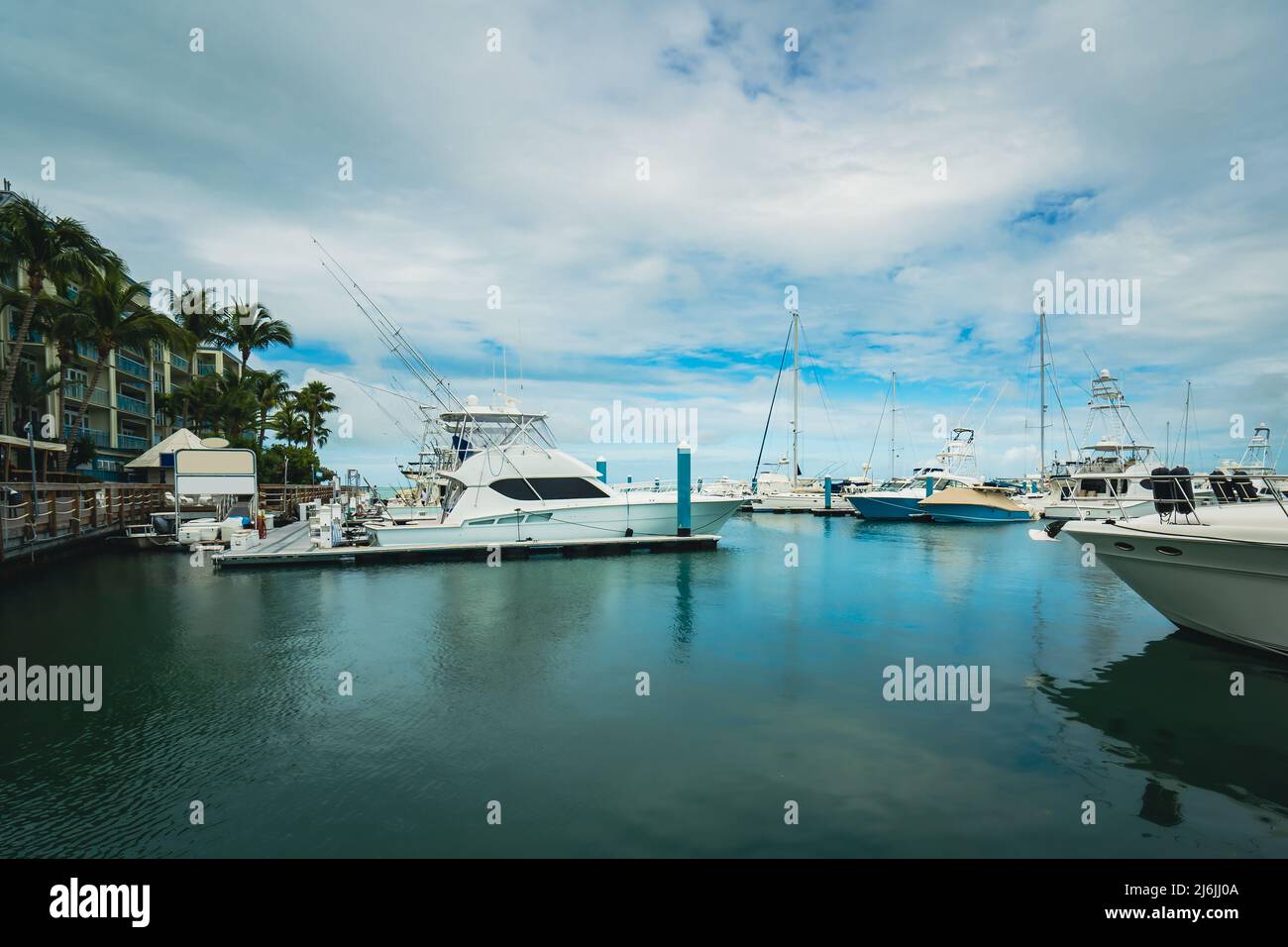 Boat marina on the blue water in Key West, Florida Stock Photo Alamy