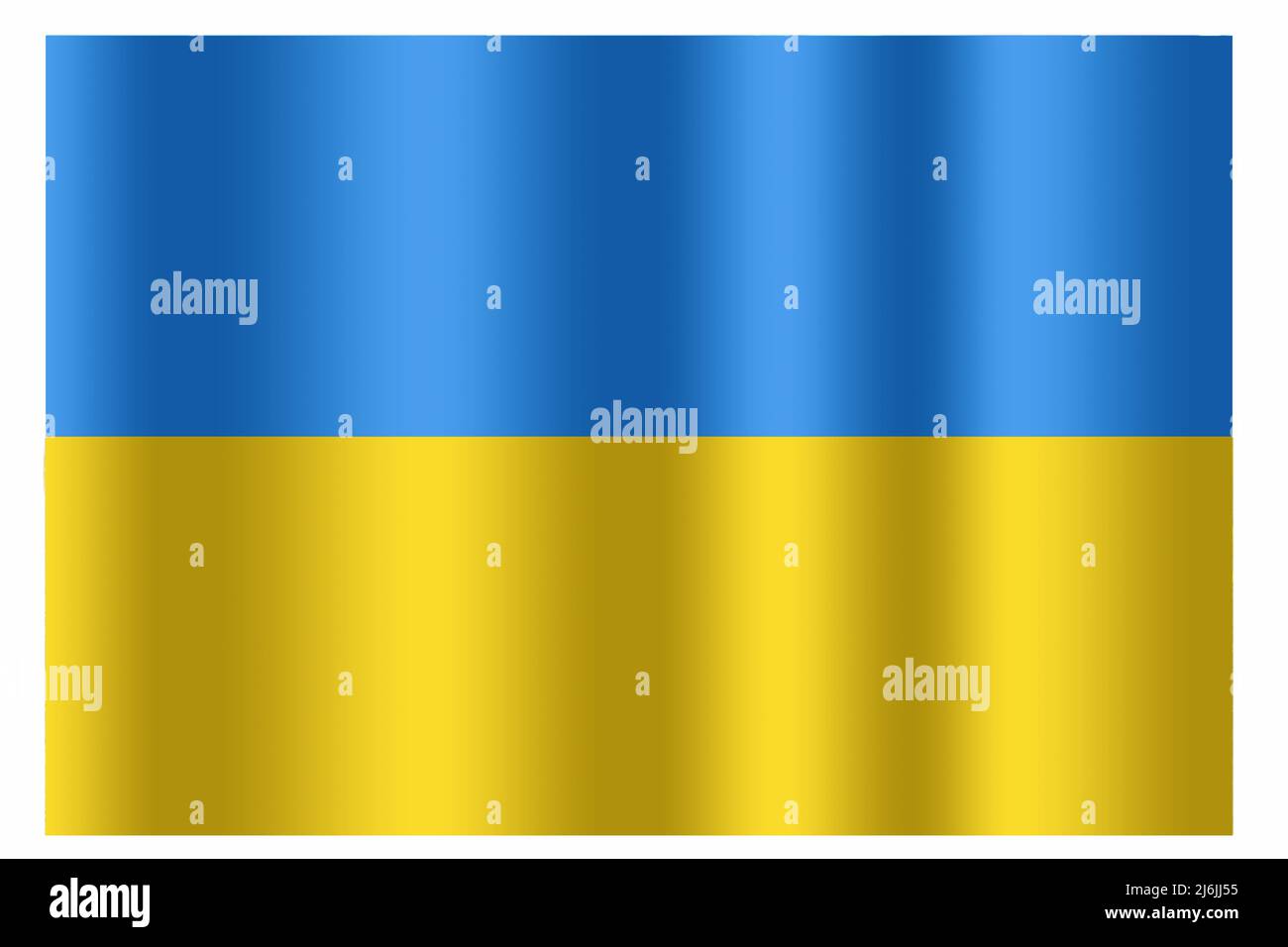 Ukraine National Flag (Ukrainian flag). Blue Yellow flag of the independent state of Ukraine Stock Photo