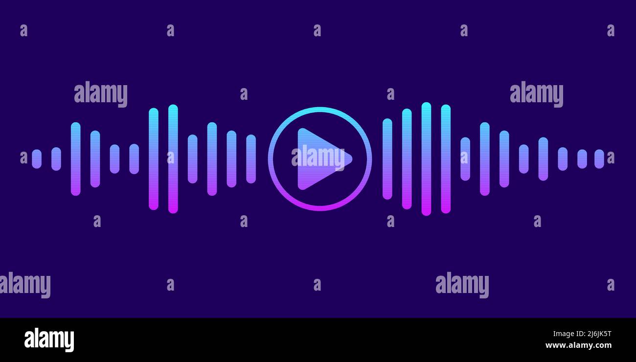 Gradient waves of the equalizer isolated on blue background. EQ Vector ...
