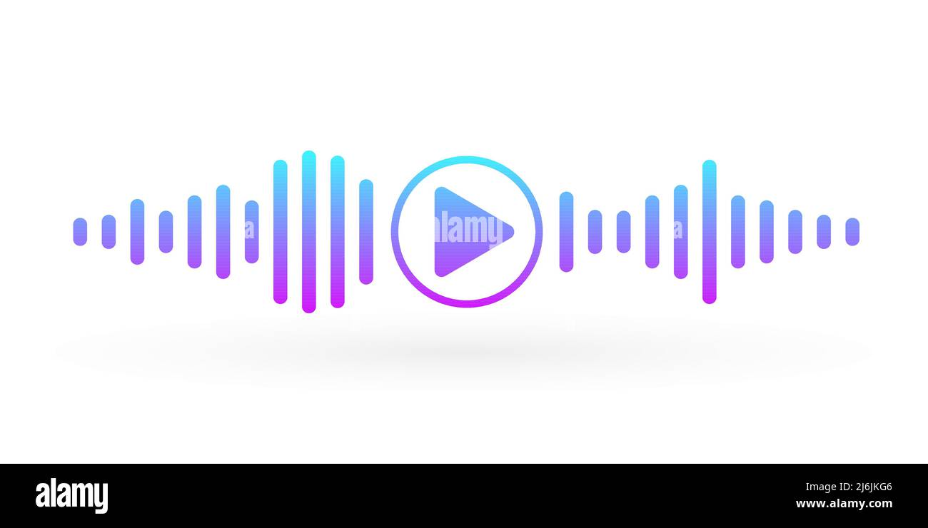 Gradient waves of the equalizer on white background. EQ Vector Illustration. Stock Vector