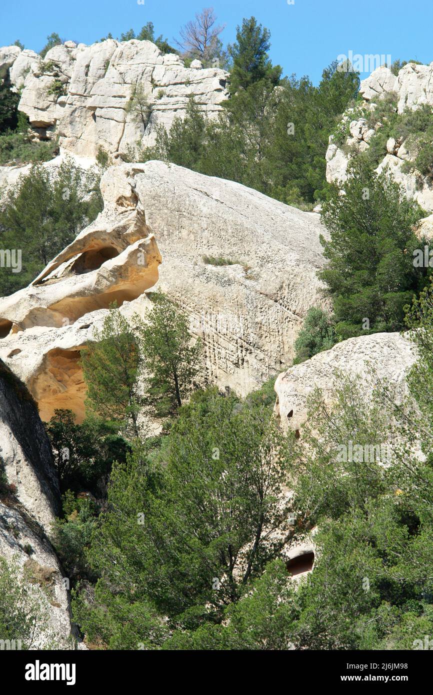 Geological Curiosity The Sandstones Of Ste Anne D'Evenos Stock Photo ...