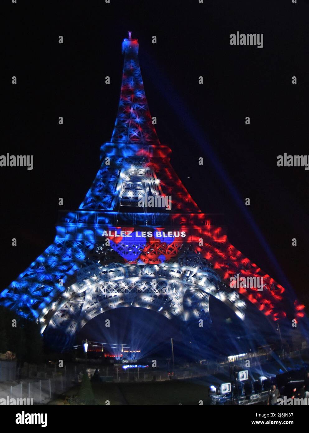 Fireworks on Eiffel tower in Paris for french national day Tour eifel