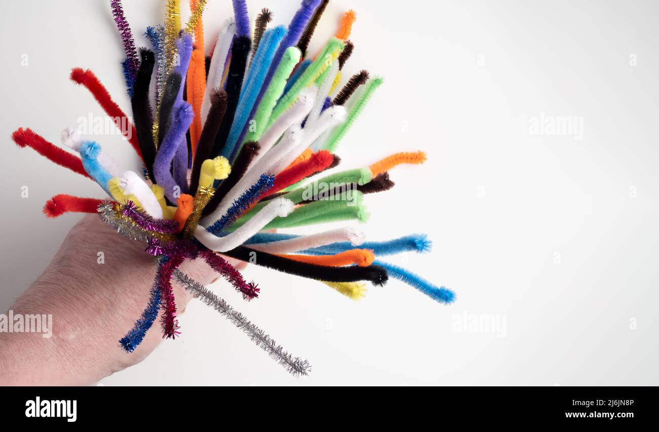 Pipe Cleaners On White Background Stock Photo 1505132162