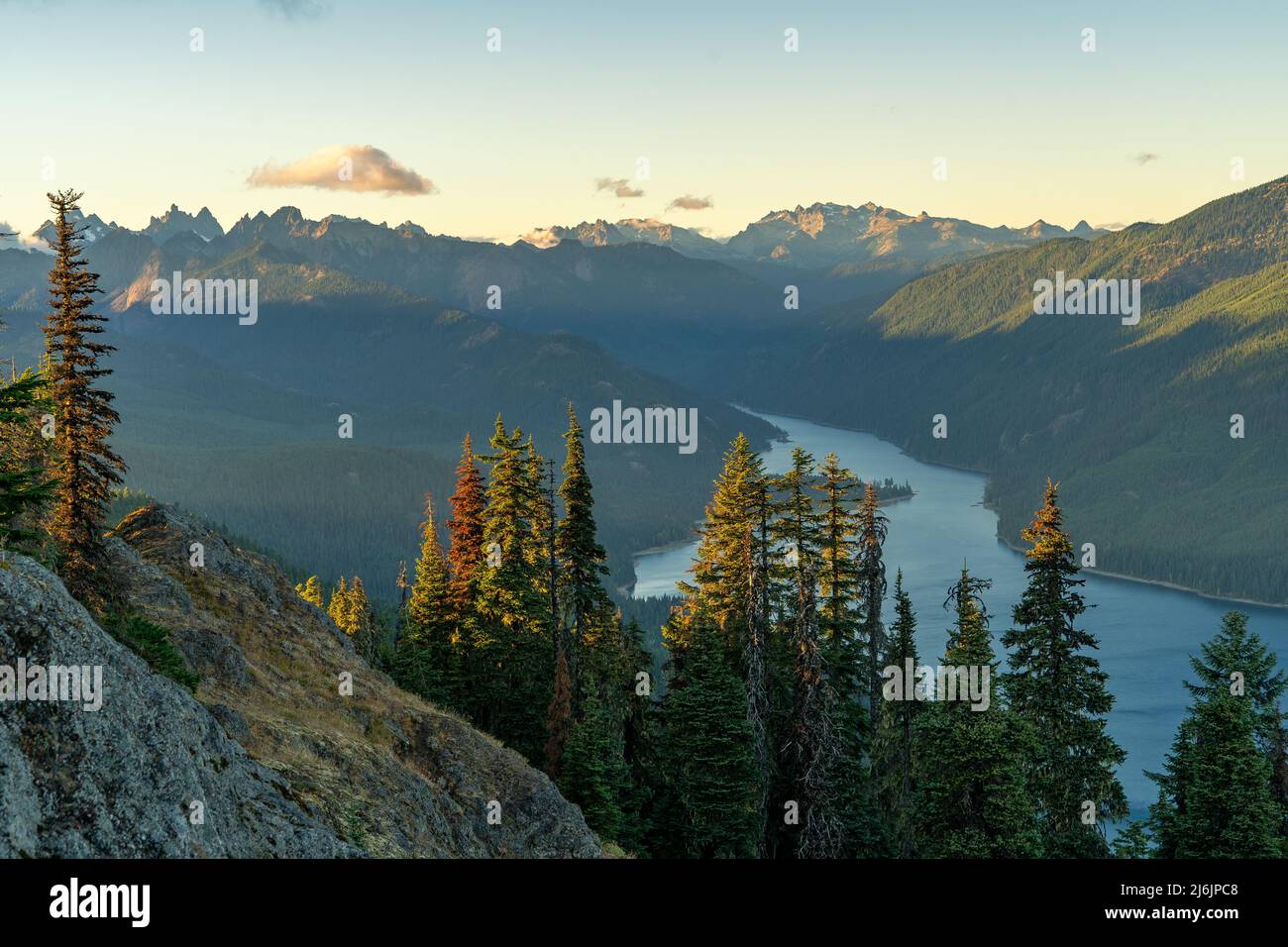 Amabilis Mountain is a mountain in Washington State Stock Photo