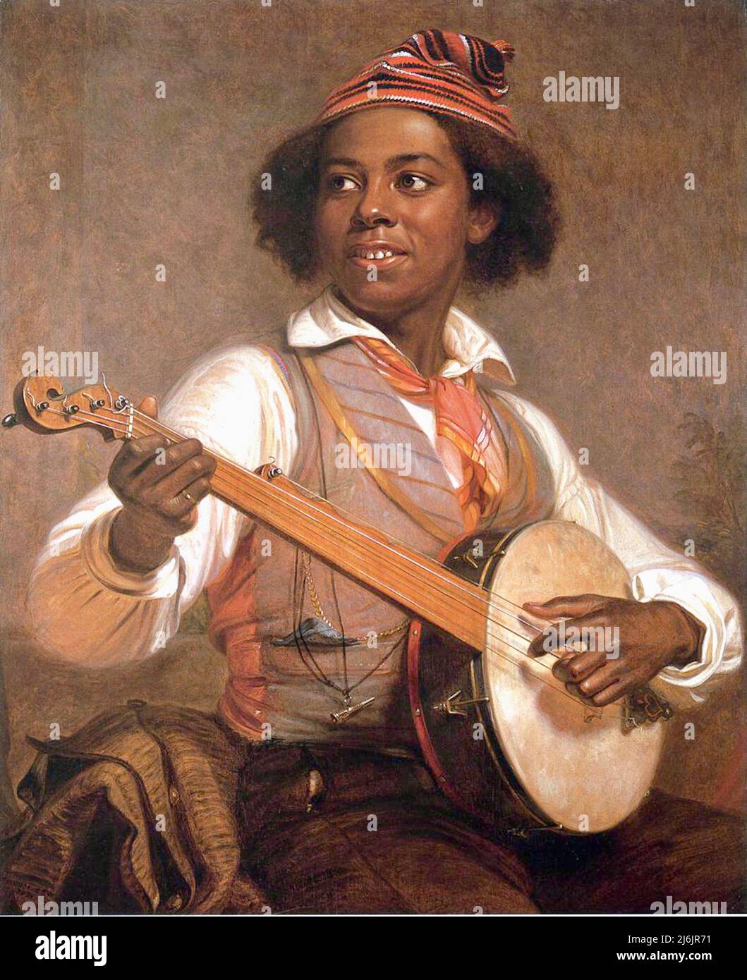 William Sidney Mount The Banjo Player 1856 Stock Photo Alamy